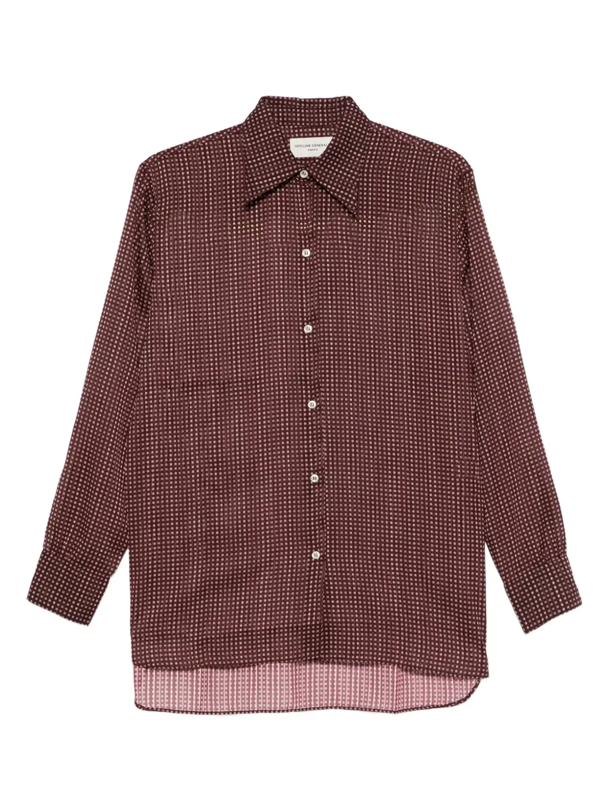 Officine Generale 幾何学プリントシャツ - 画像1