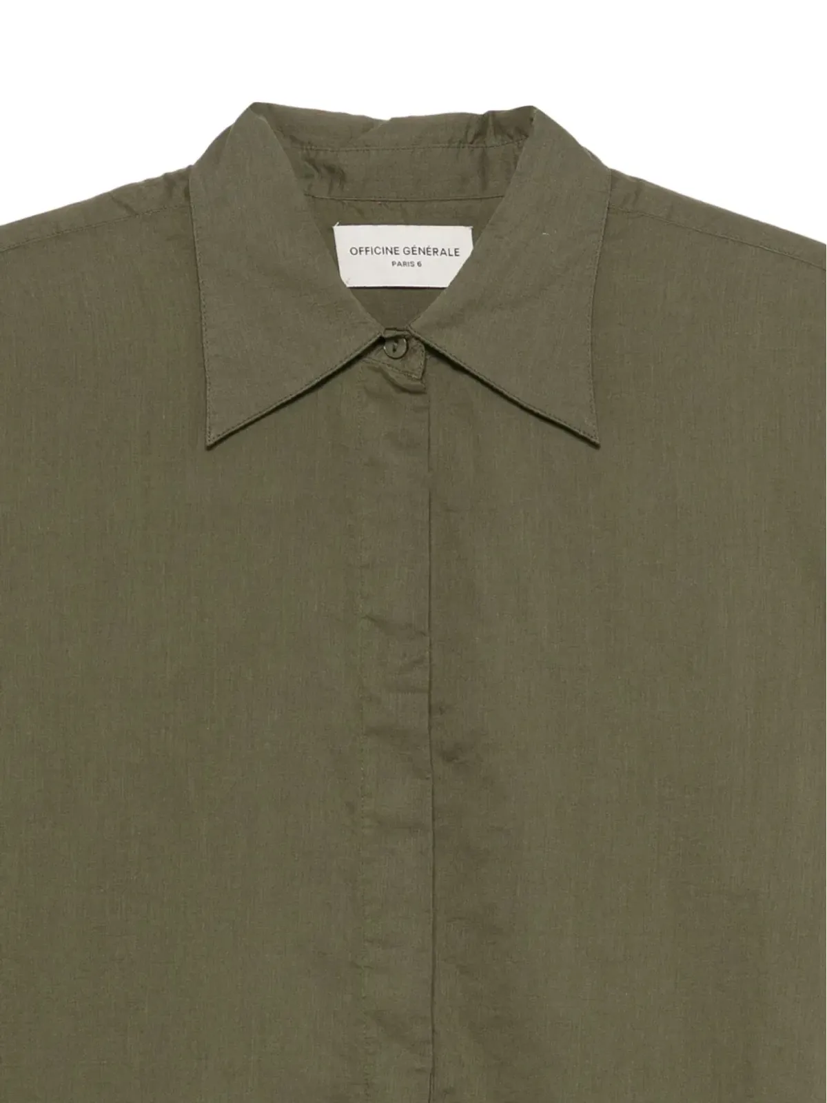 Officine Generale 隠しボタンのシャツ - 画像3