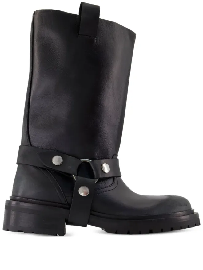 Golden Goose Golden Goose Kurt バックルストラップ カーフスキン ブーツ - ブラックの商品画像