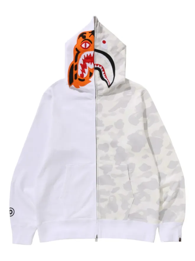 A BATHING APE® A BATHING APE® タイガーシャークジップアップフーディー - Whiteの商品画像