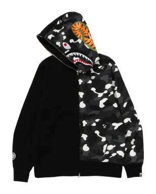 A BATHING APE® Cityカモタイガーシャーク ジップアップフーディー - ブラック - サムネイル3