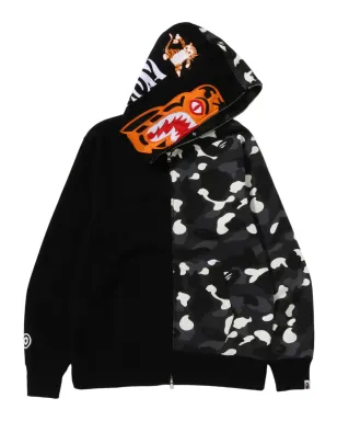 A BATHING APE® Cityカモタイガーシャーク ジップアップフーディー - ブラック - サムネイル4