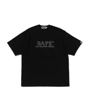 A BATHING APE® ラインストーン ロゴTシャツ ブラック - サムネイル1