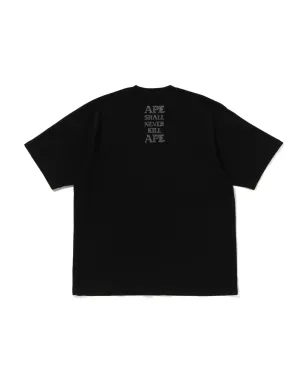A BATHING APE® ラインストーン ロゴTシャツ ブラック - サムネイル2