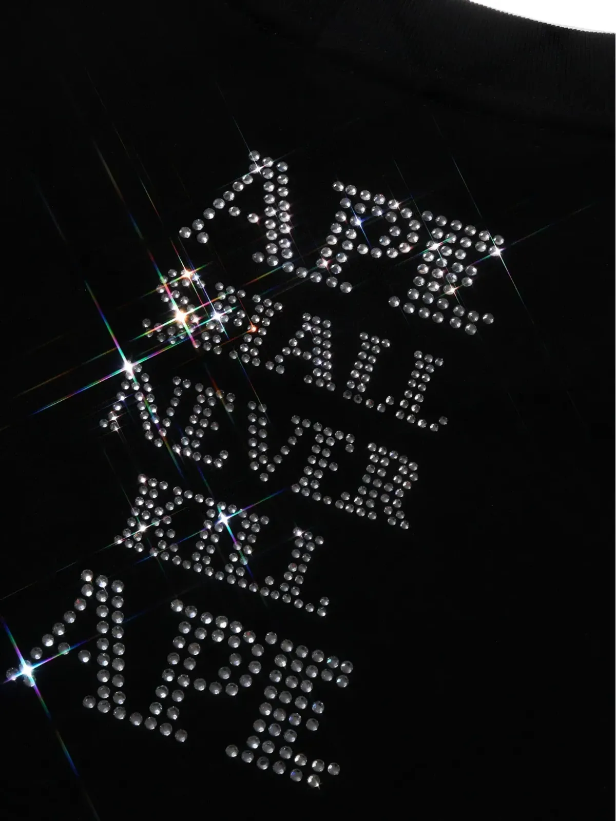 A BATHING APE® ラインストーン ロゴTシャツ ブラック - 画像4