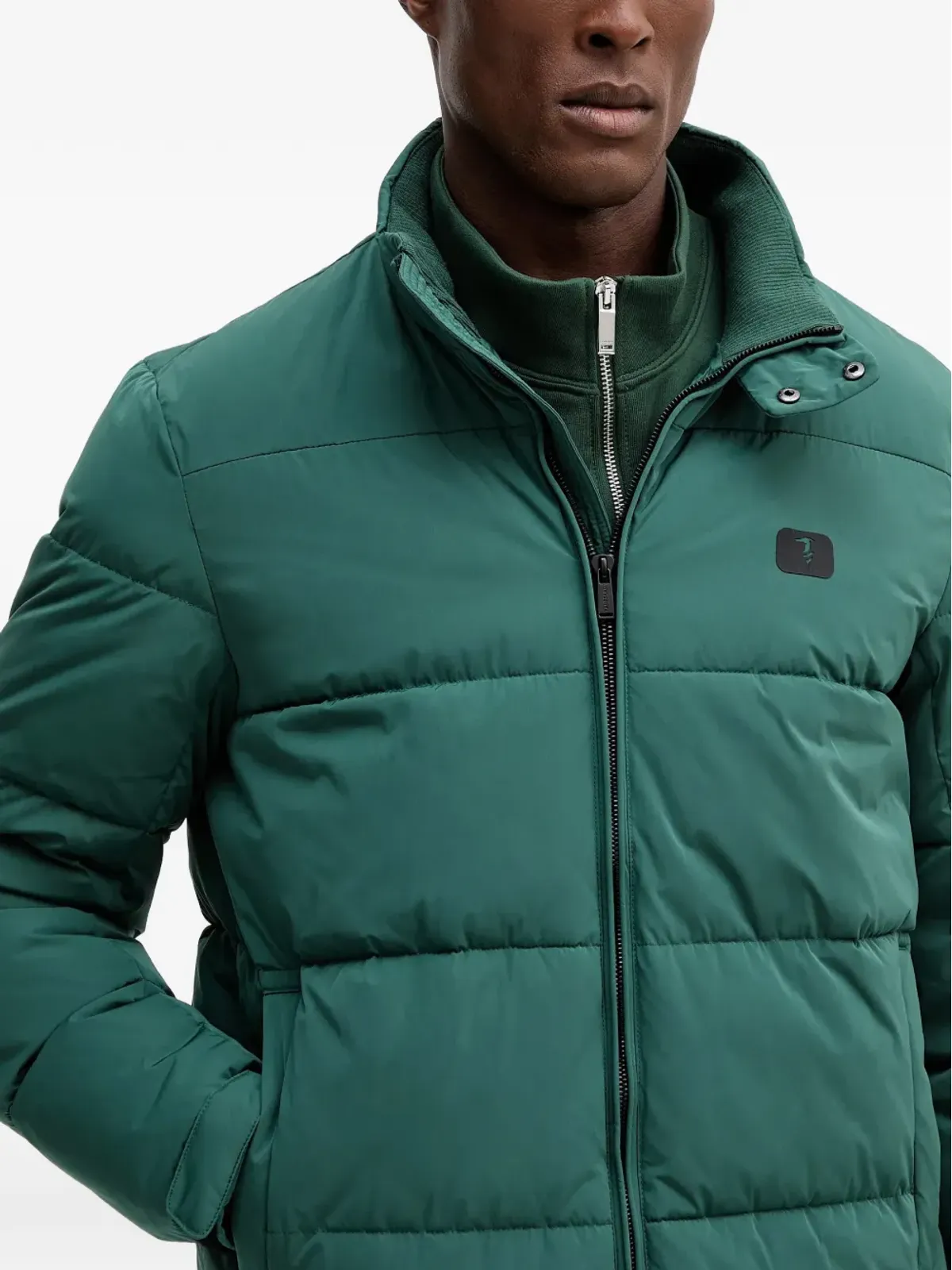 Trussardi ロゴパッチ ダウンジャケット - 画像4