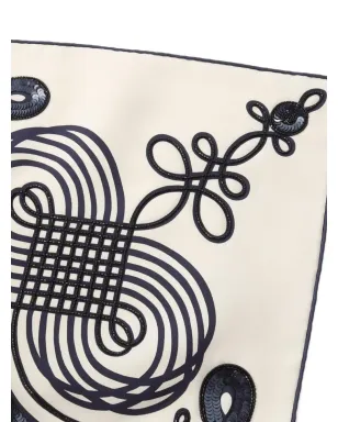 Hermès Pre-Owned Brandebourgs Tattoo bead-embroidered scarf - Neutrals - サムネイル2