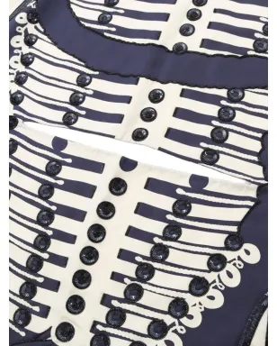 Hermès Pre-Owned Brandebourgs Tattoo bead-embroidered scarf - Neutrals - サムネイル4
