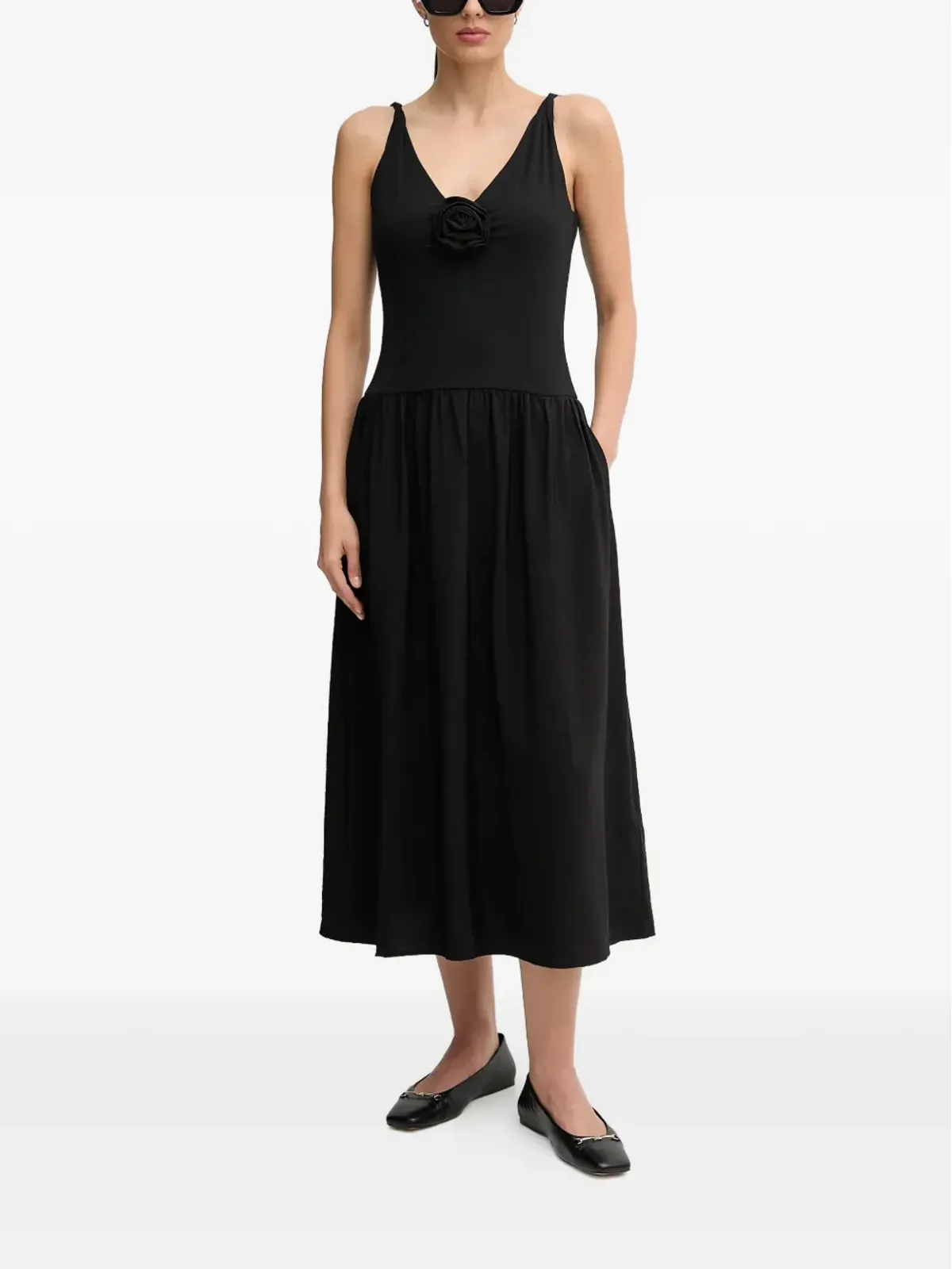 Pedro Del Hierro Vネック ミディドレス - 画像2