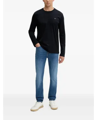 Paul & Shark シャークモチーフ長袖Tシャツ ブルー - サムネイル2