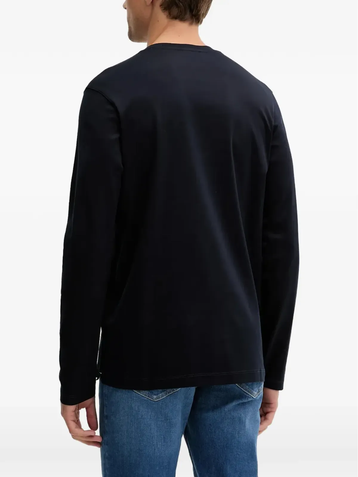 Paul & Shark シャークモチーフ長袖Tシャツ ブルー - 画像3