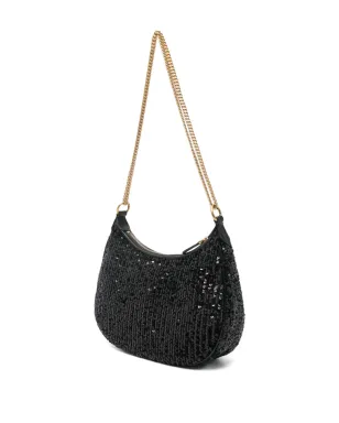 PINKO mini Half Moon sequinned shoulder bag - Black - サムネイル3