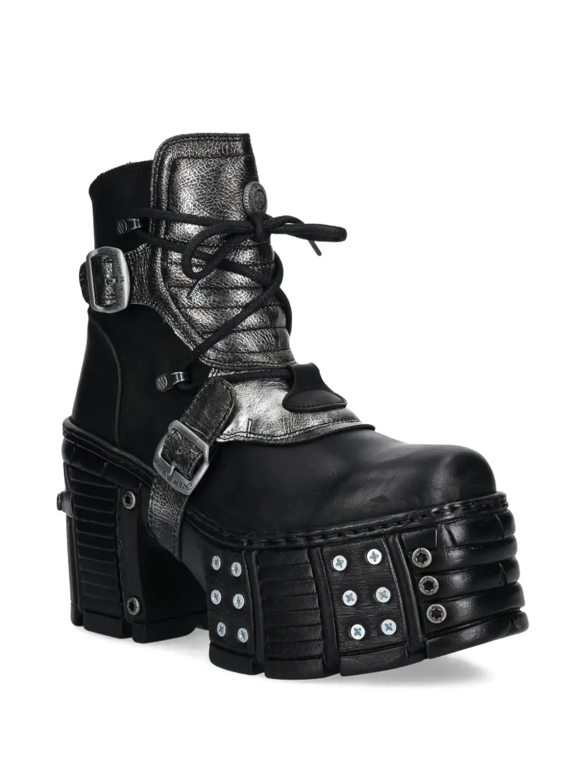 NEW ROCK 120mmバックルプラットフォームブーツ - 画像2