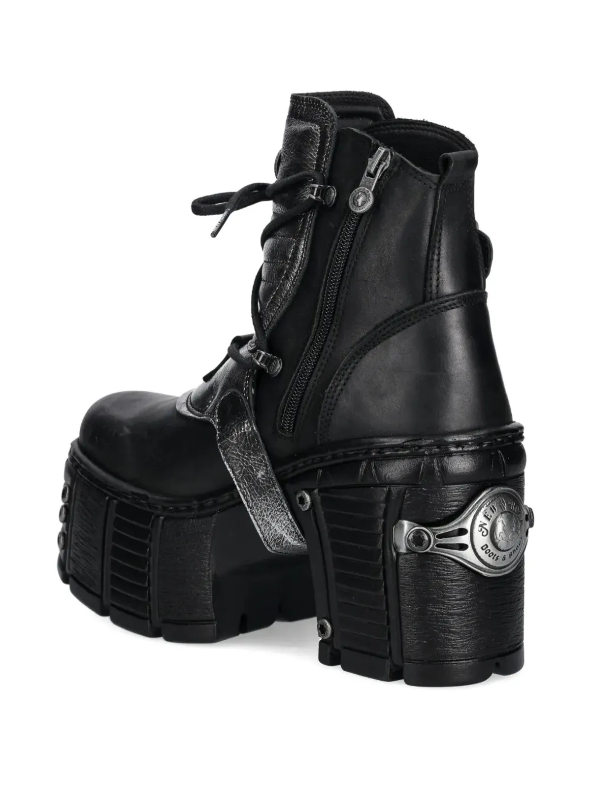 NEW ROCK 120mmバックルプラットフォームブーツ - 画像4