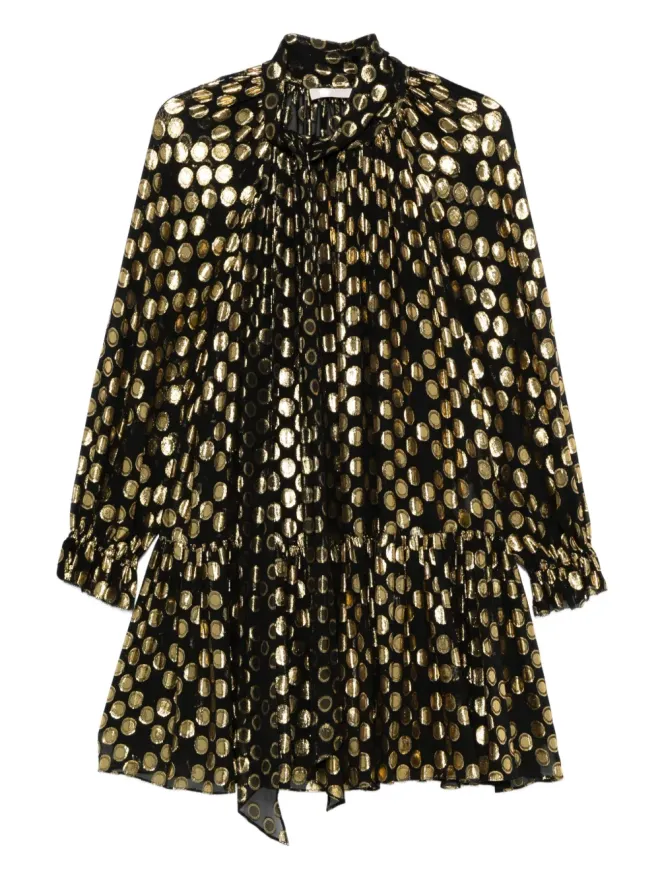 Ulla Johnson Ulla Johnson Loretta ポルカドット フリル ミニドレス - ブラックの商品画像