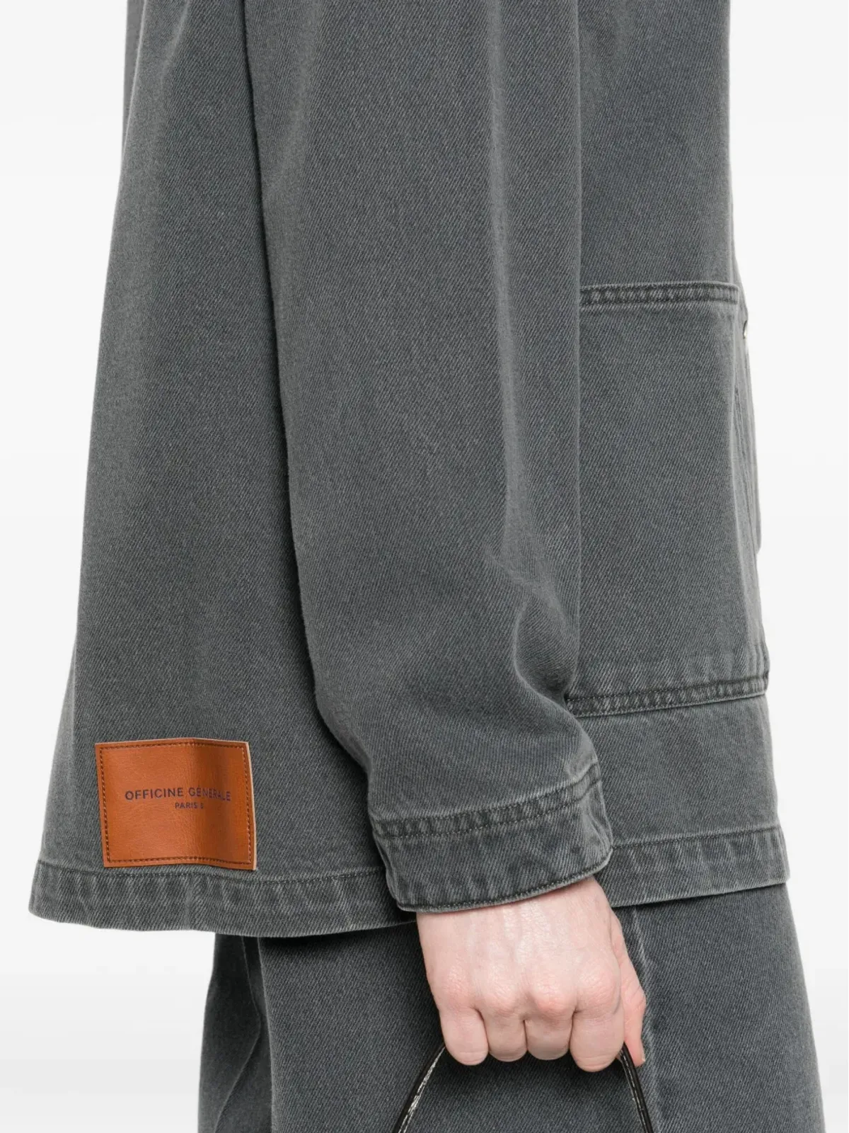 Officine Generale コーデュロイ襟付きデニムジャケット - 画像5