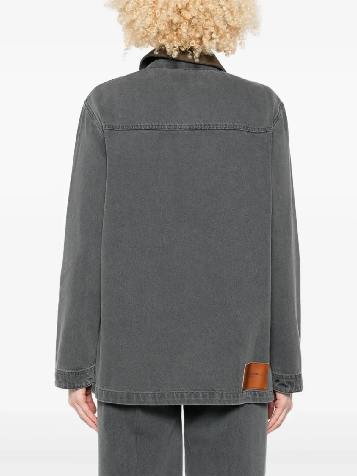 Officine Generale コーデュロイ襟付きデニムジャケット - 画像4