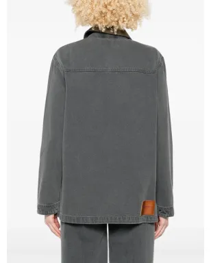 Officine Generale コーデュロイ襟付きデニムジャケット - サムネイル4
