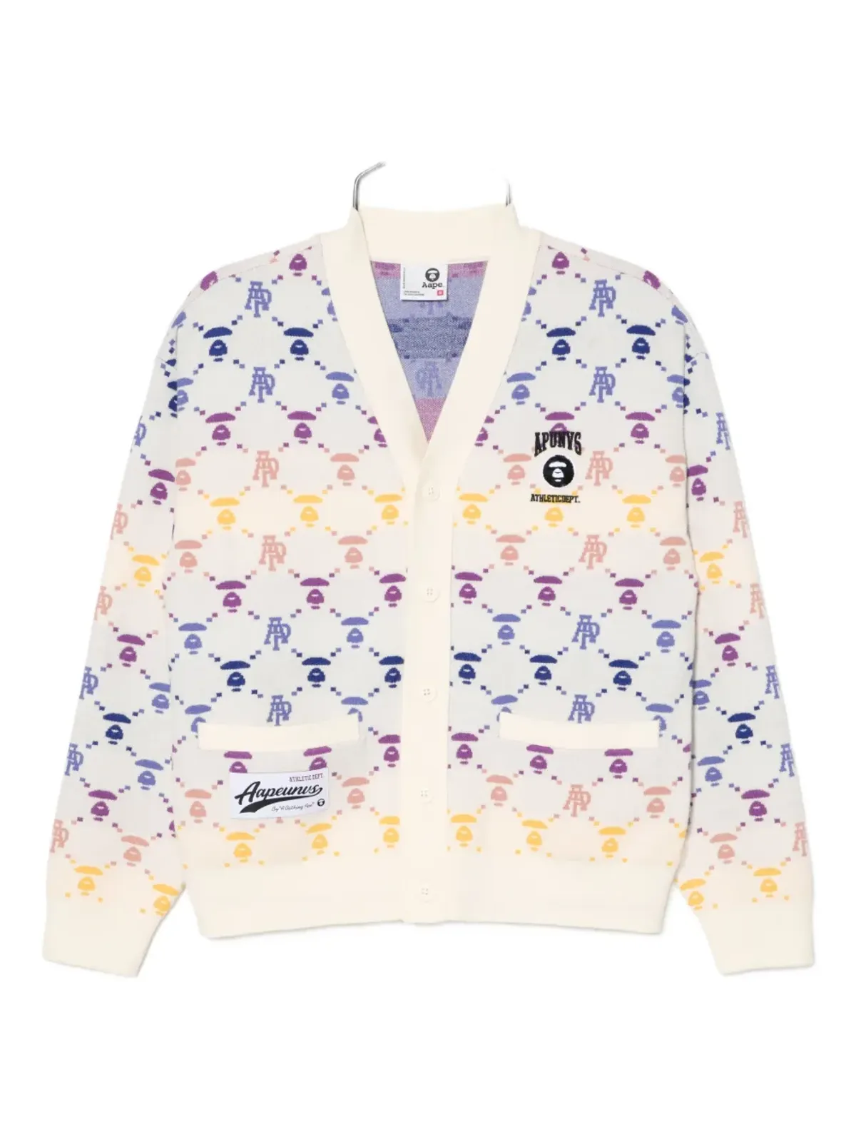 AAPE BY *A BATHING APE® ロゴプリント カーディガン - 画像1
