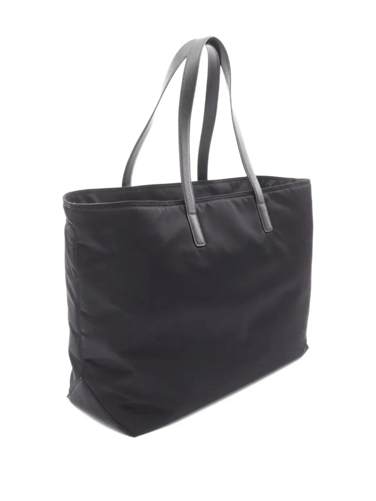 Prada Pre-Owned 2020s リエディション レザー・トリム トートバッグ - ブラック - 画像2