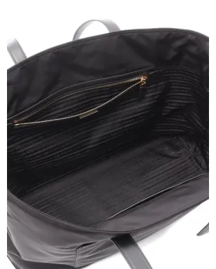 Prada Pre-Owned 2020s リエディション レザー・トリム トートバッグ - ブラック - サムネイル3