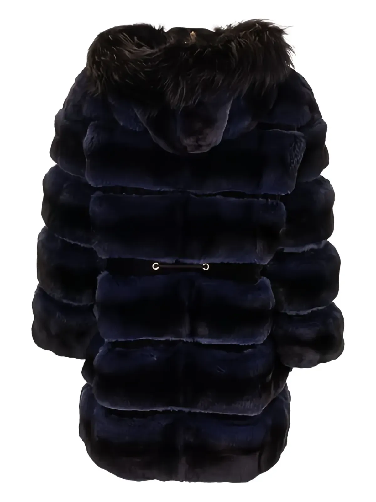 FENDI ファー付きキルティングコート - 画像2