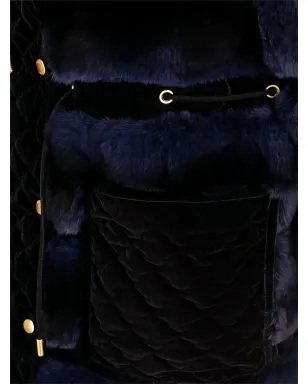 FENDI ファー付きキルティングコート - サムネイル3