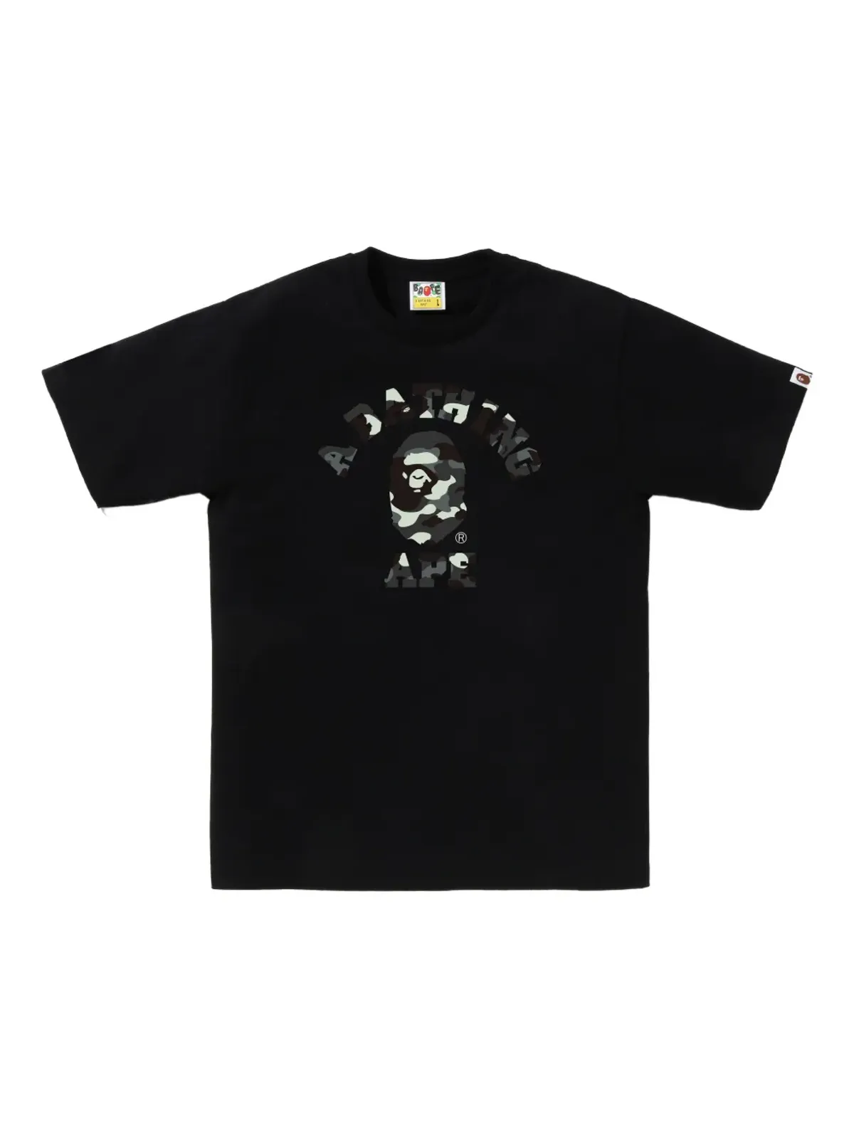 A BATHING APE® camo-logo T-shirt - Black - 画像1