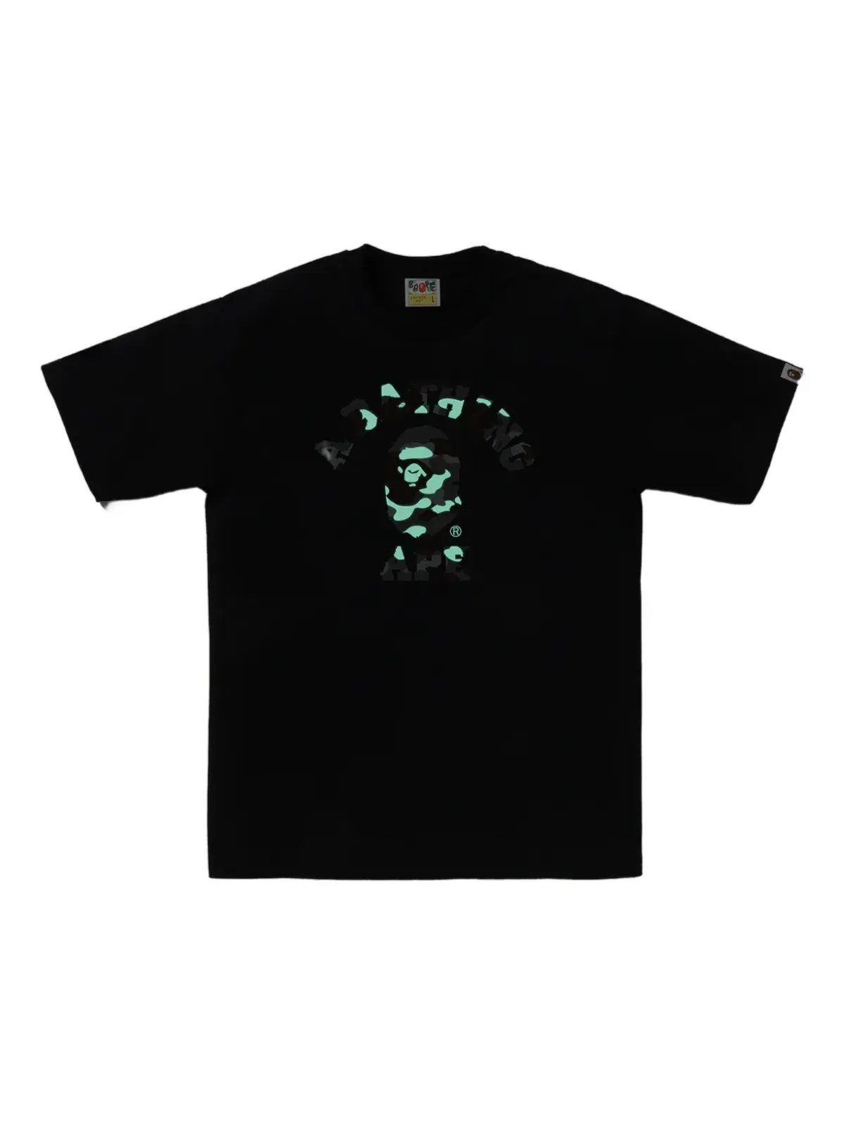 A BATHING APE® camo-logo T-shirt - Black - 画像2