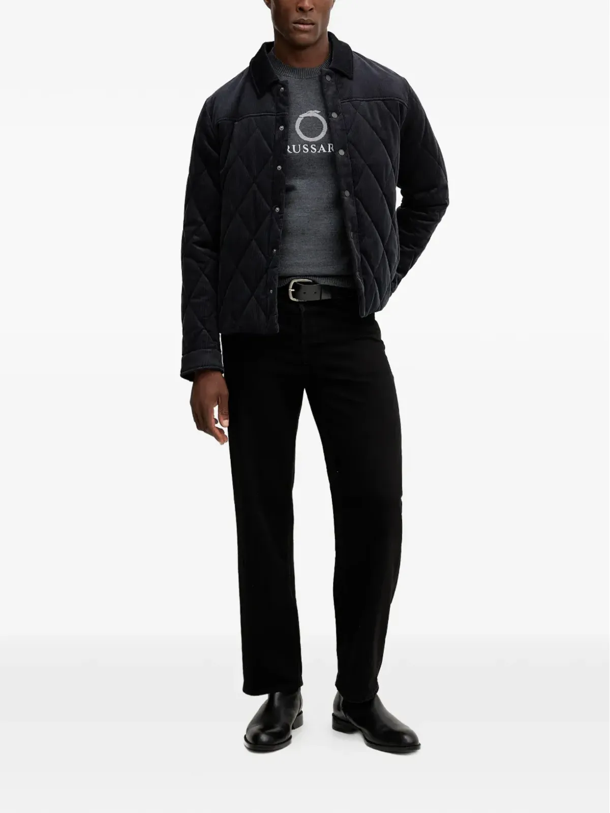 Trussardi ロゴプリント クルーネックセーター - 画像2