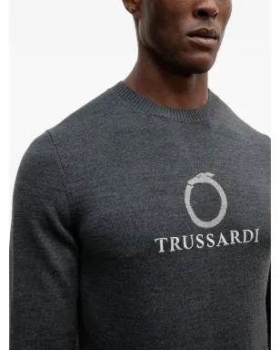 Trussardi ロゴプリント クルーネックセーター - サムネイル4