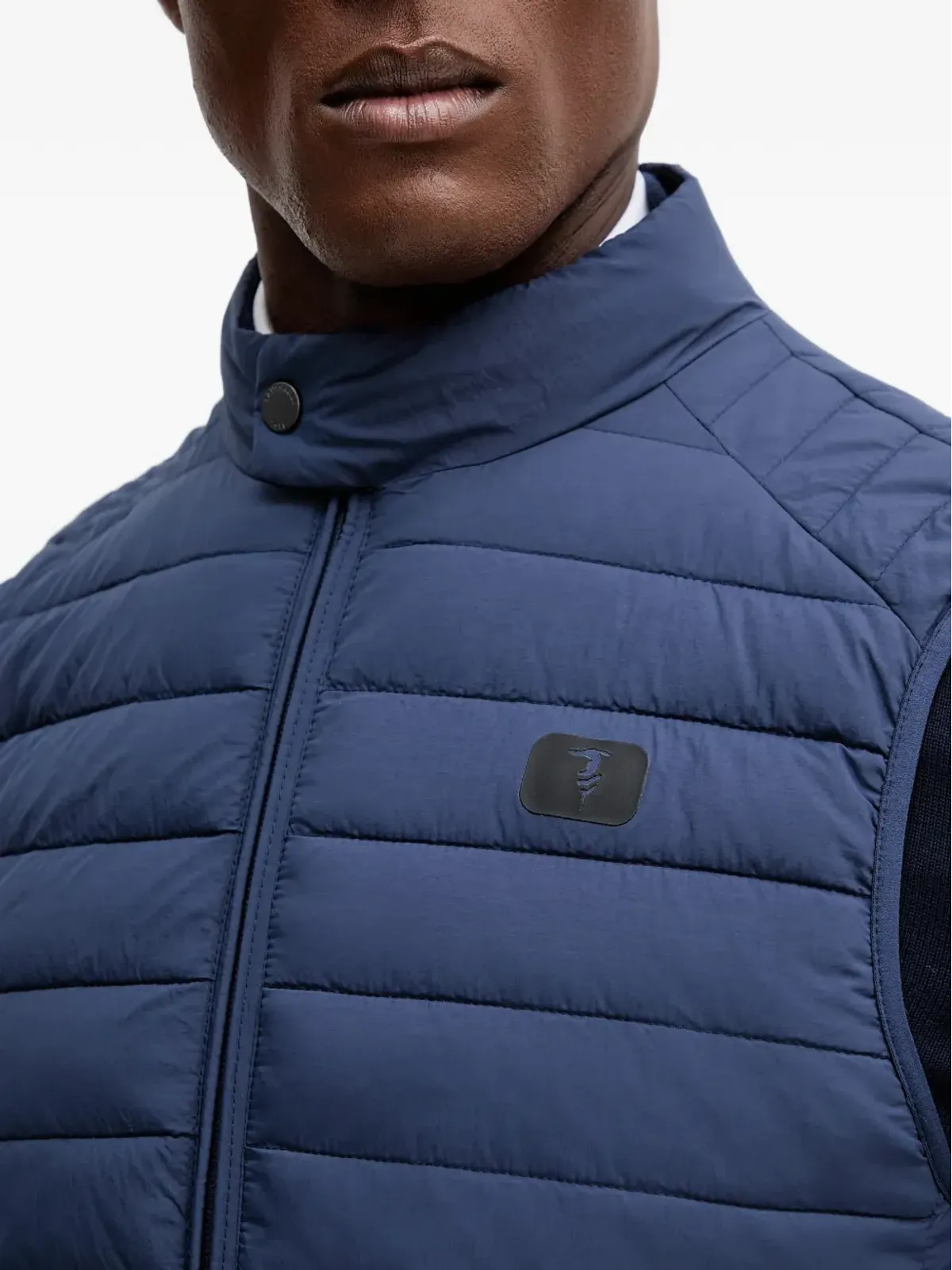 Trussardi キルティング ジレ（ジップアップ） ブルー - 画像5