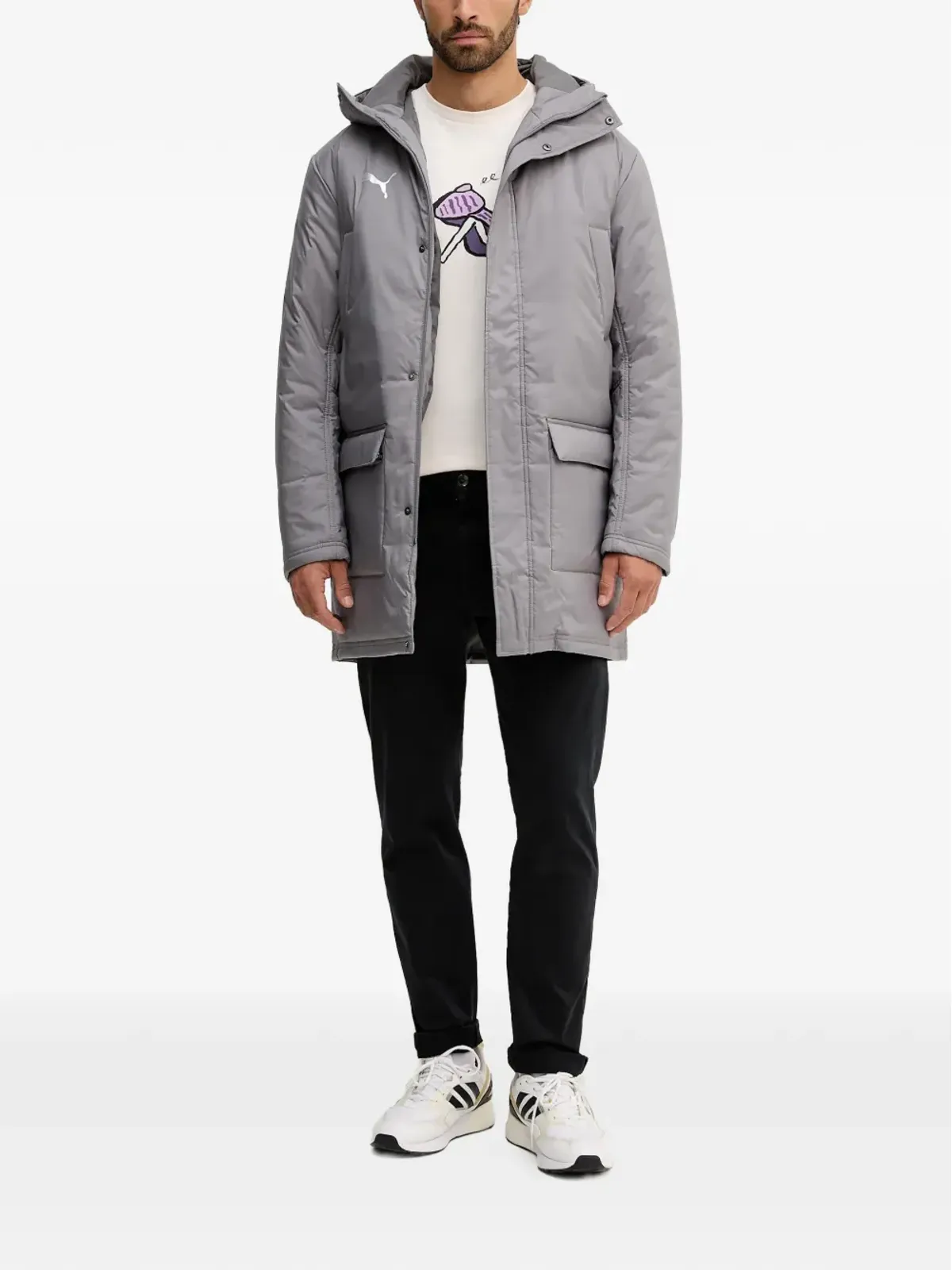 PUMA ロゴディテール フード付きジャケット - 画像2