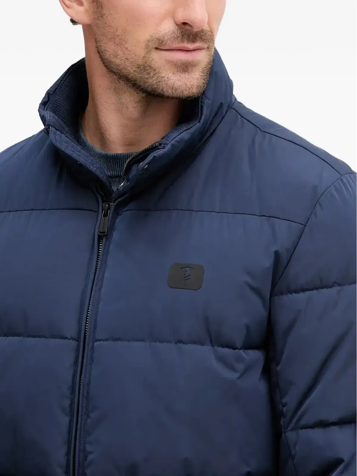 Trussardi パディド ロゴパッチ ジャケット - 画像5