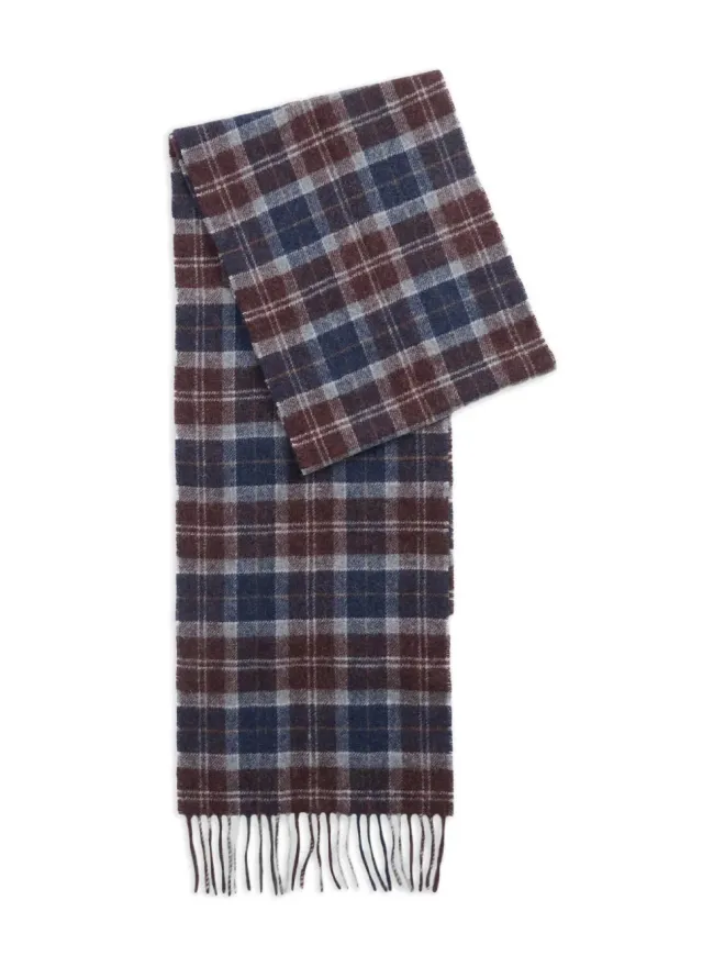 Barbour Barbour タータンチェックのフリンジスカーフの商品画像