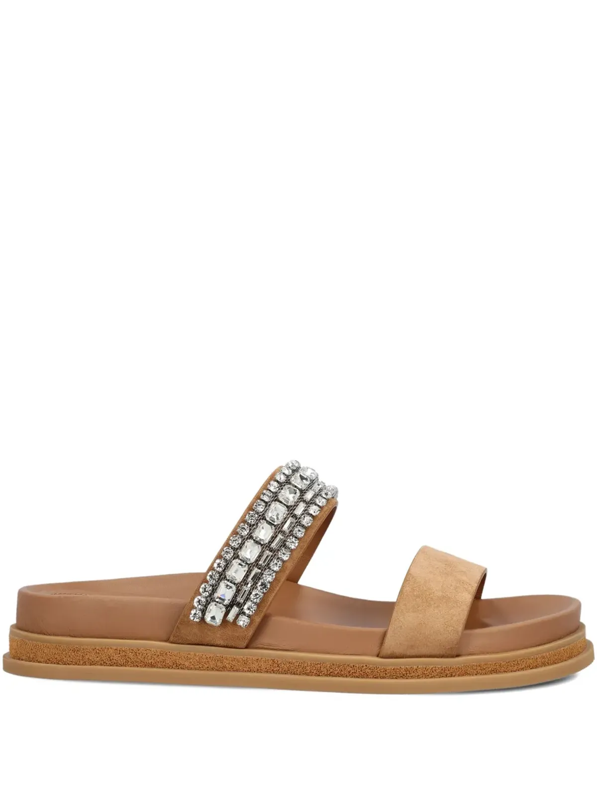 Jimmy Choo クリスタル装飾フラットサンダル - 画像1