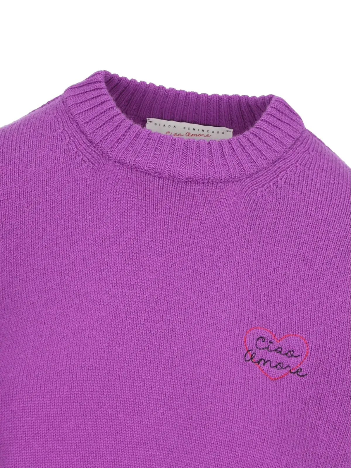 Giada Benincasa 刺繍ロゴ入りカシミヤセーター - 画像3