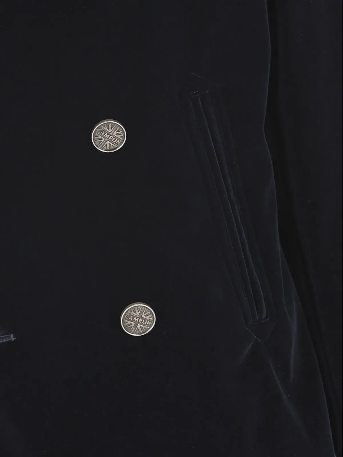 Camplin ダブルブレストベルベットコート - 画像3
