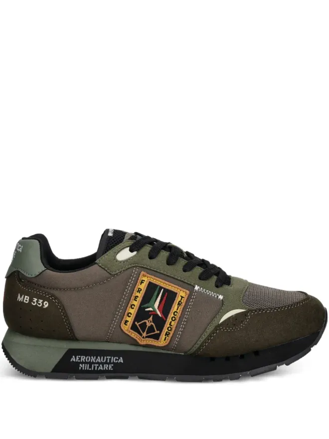 Aeronautica Militare Aeronautica Militare パネルドレースアップスニーカー グリーンの商品画像