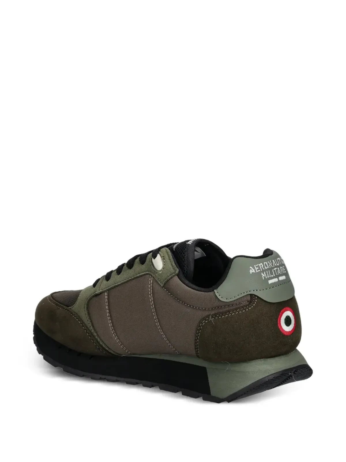 Aeronautica Militare パネルドレースアップスニーカー グリーン - 画像4