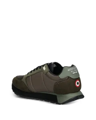 Aeronautica Militare パネルドレースアップスニーカー グリーン - サムネイル4