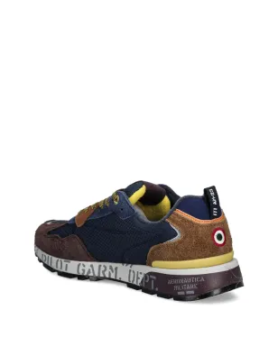 Aeronautica Militare logo-embroidered lace-up sneakers - Blue - サムネイル3