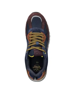 Aeronautica Militare logo-embroidered lace-up sneakers - Blue - サムネイル4