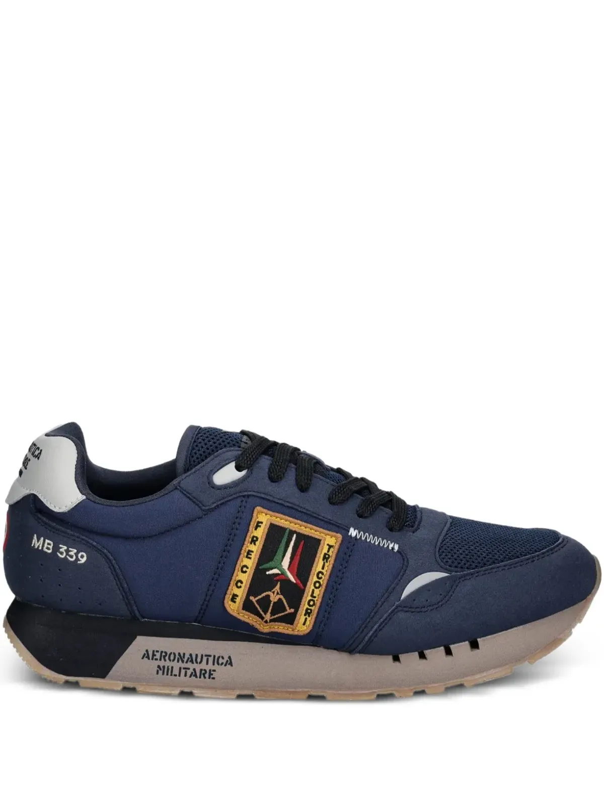 Aeronautica Militare パッチブルーのスニーカー - 画像1