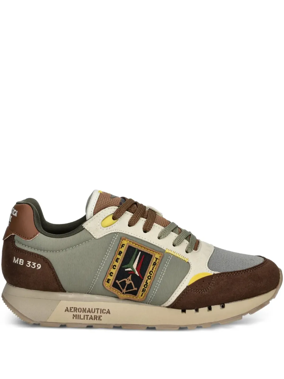 Aeronautica Militare ロゴパッチスニーカー - 画像1