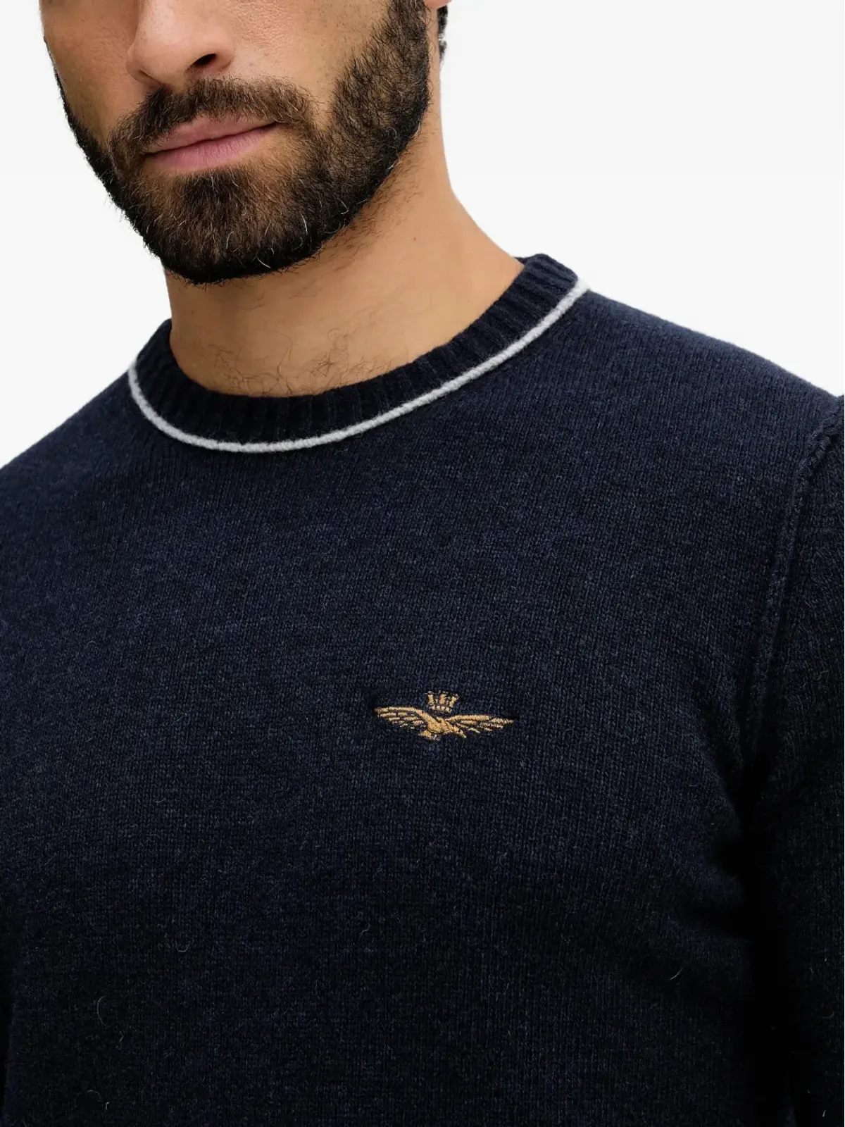 Aeronautica Militare ロゴ刺繍セーター - 画像4