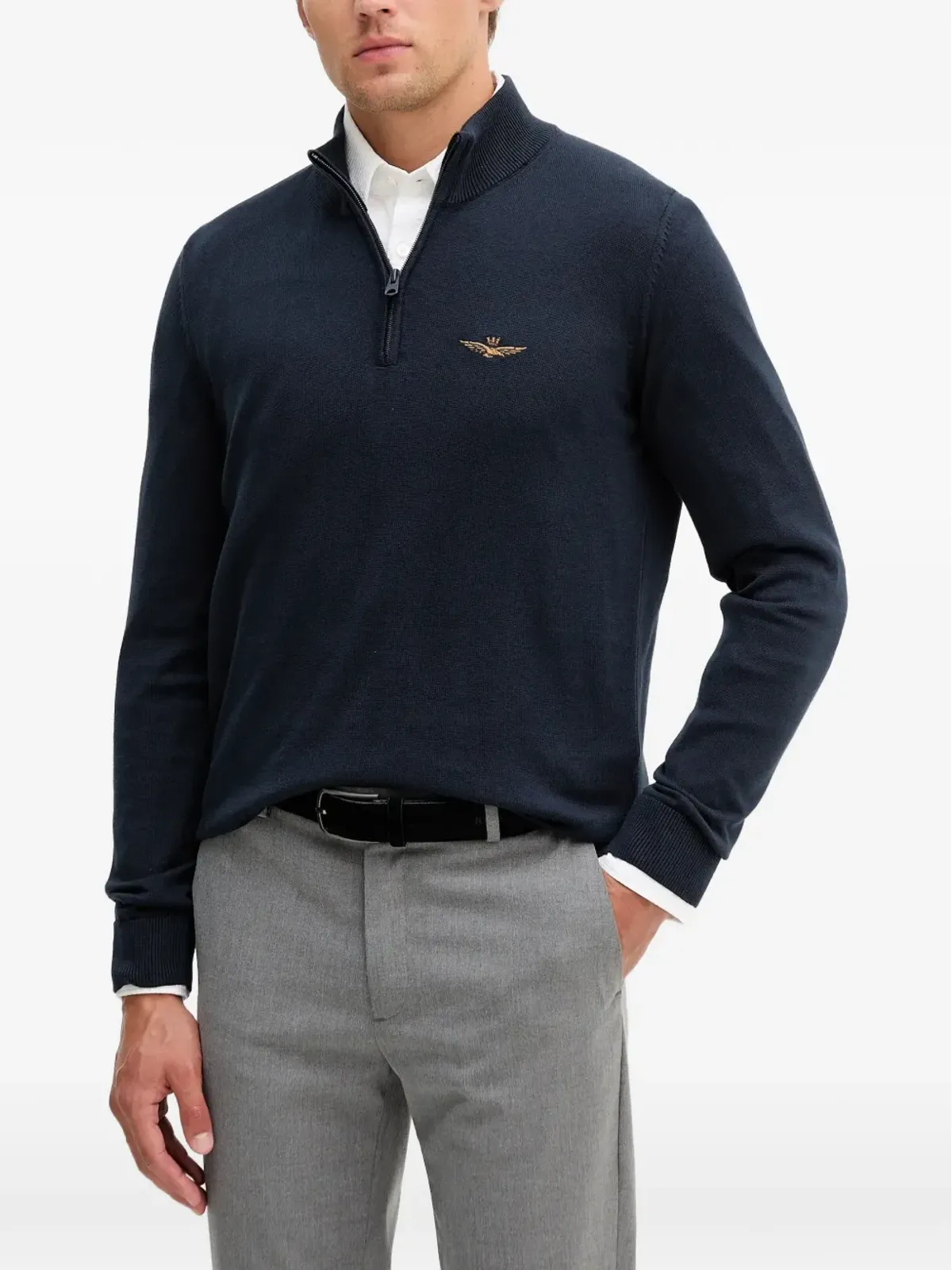 Aeronautica Militare ハーフジップセーター - 画像1