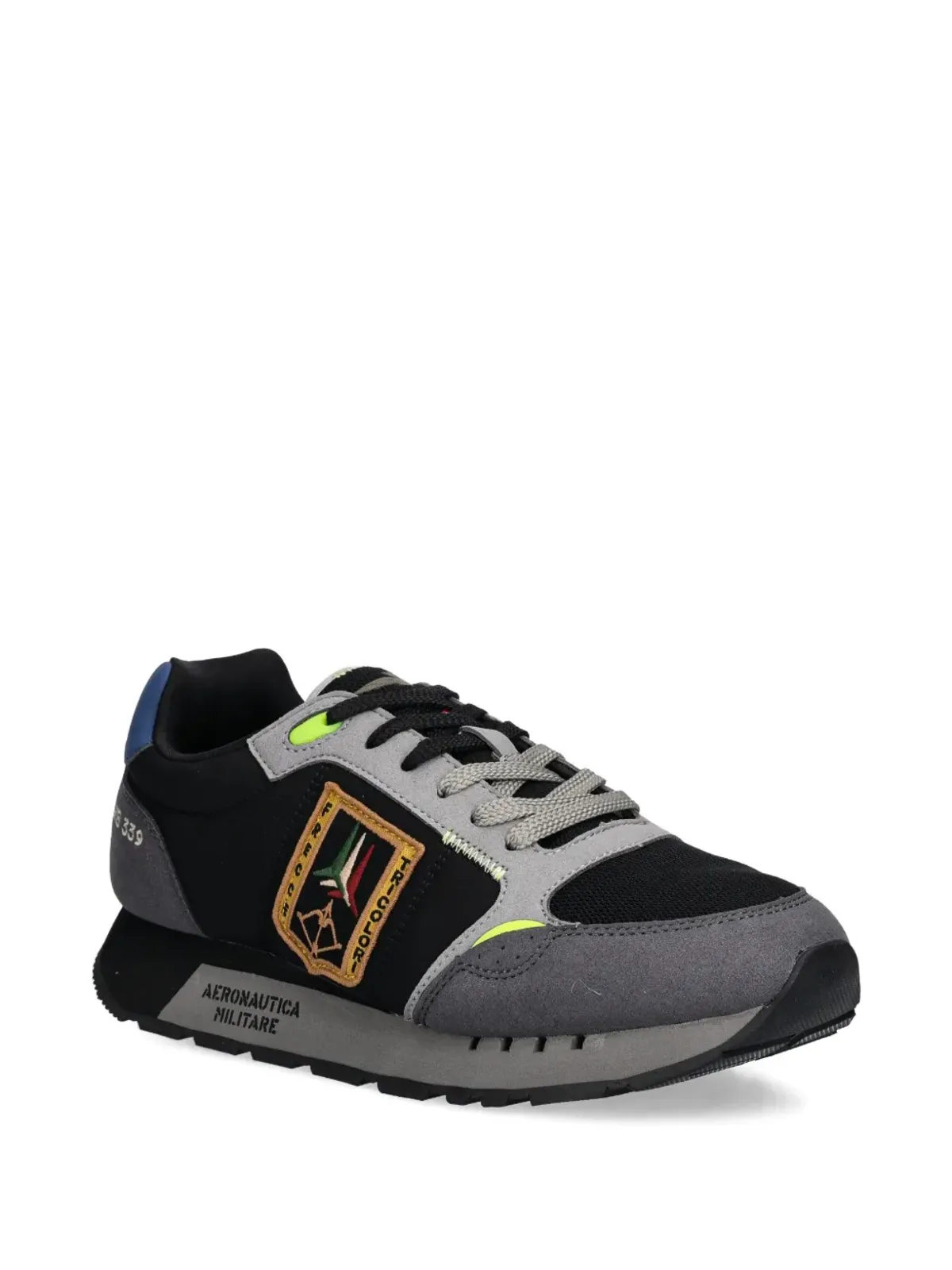 Aeronautica Militare Frecce Tricolori embroidered sneakers - Black - 画像2
