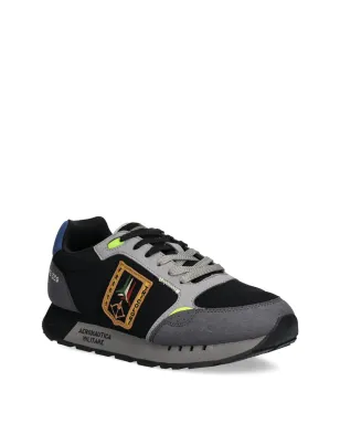 Aeronautica Militare Frecce Tricolori embroidered sneakers - Black - サムネイル2