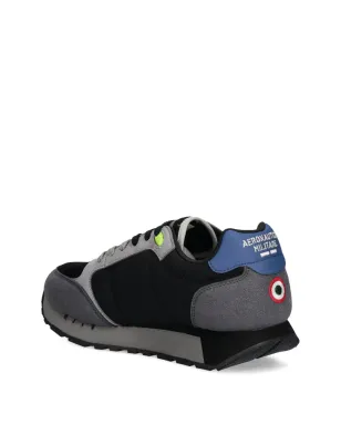 Aeronautica Militare Frecce Tricolori embroidered sneakers - Black - サムネイル4
